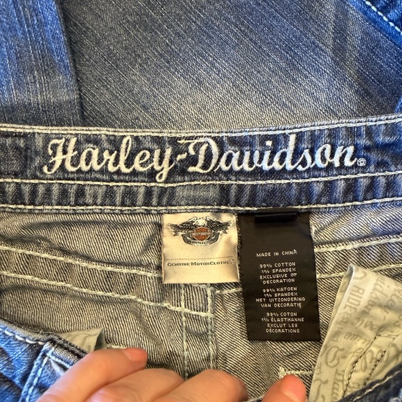 Harley-Davidson Women’s Size 4 x 30” Light Blue Flare Jeans - Picture 7 of 14